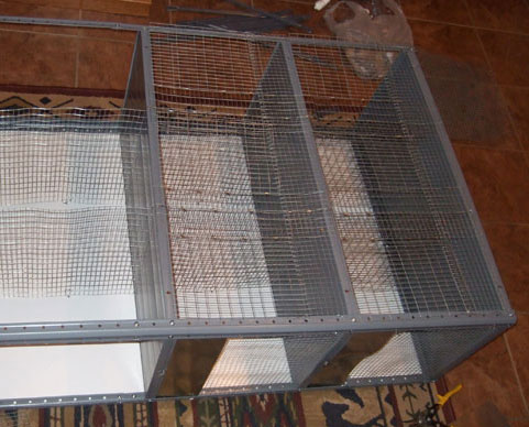 Chinchilla Cage built out of shelves